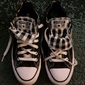 Converse Black and White Checkered Sneakers